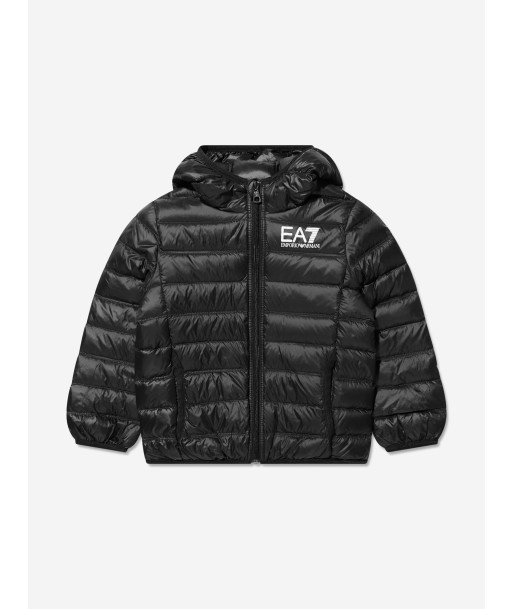 EA7 Emporio Armani Boys Down Padded Lightweight Jacket in Black hantent personnes