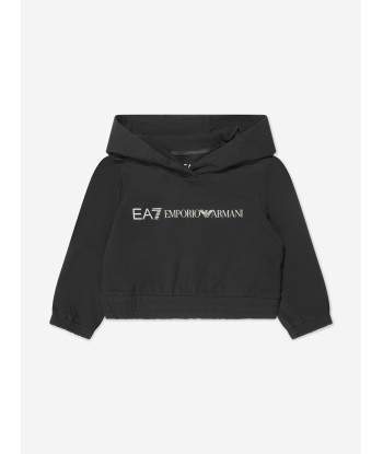 EA7 Emporio Armani Girls Shiny Logo Tracksuit in Black suggérées chez