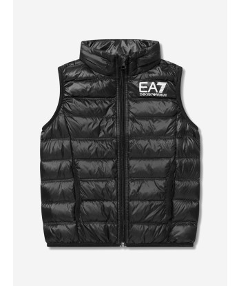 EA7 Emporio Armani Boys Core ID Down Padded Gilet in Black français