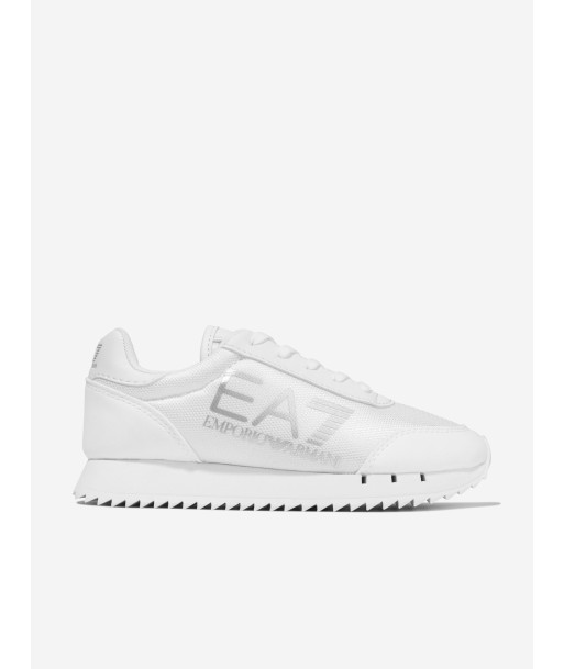 EA7 Emporio Armani Kids Logo Lace Up Trainers in White online