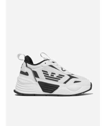 EA7 Emporio Armani Kids Ace Runner Trainers in White commande en ligne