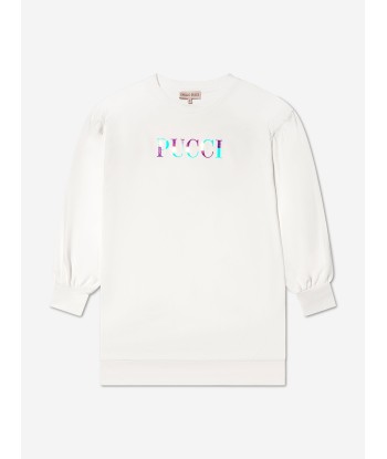 Pucci Girls Iridescent Logo Sweater Dress sur le site 