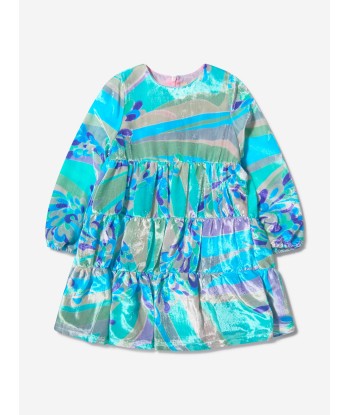 Pucci Girls Silk Patterned Dress destockage