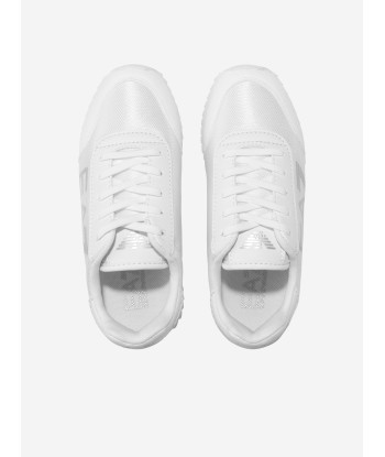 EA7 Emporio Armani Kids Logo Lace Up Trainers in White online