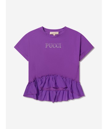 Pucci Girls Logo Peplum T-Shirt français