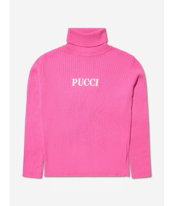 Pucci Girls Merino Wool Turtleneck Jumper Voir les baskets