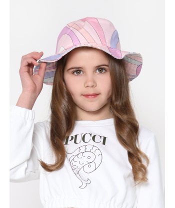 Pucci Girls Marmo Print Bucket Hat in Pink hantent personnes