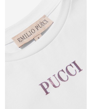 Pucci Girls Ruffle Detail Logo T-Shirt le concept de la Pate a emporter 