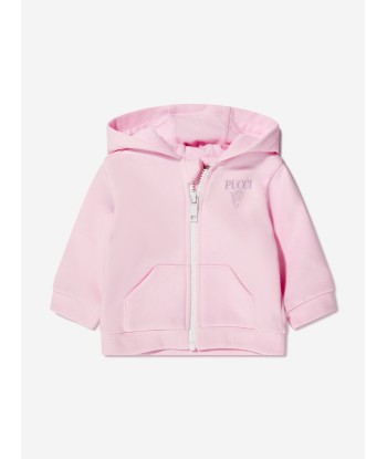 Pucci Baby Girls Zip Up Hoodie in Pink pas cher chine