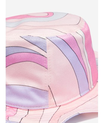 Pucci Girls Marmo Print Bucket Hat in Pink hantent personnes