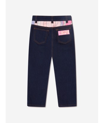 Pucci Girls Marmo Pocket Jeans in Blue les ctes