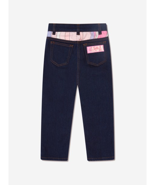 Pucci Girls Marmo Pocket Jeans in Blue les ctes