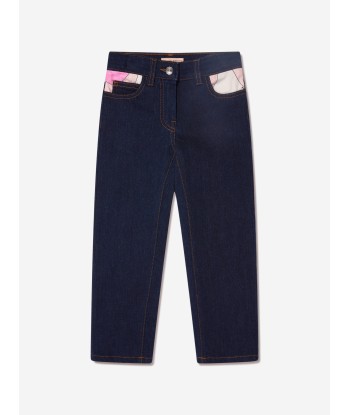 Pucci Girls Marmo Pocket Jeans in Blue les ctes