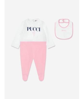 Pucci Baby Girls Babygrow Gift Set in White outlet