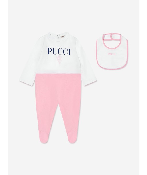 Pucci Baby Girls Babygrow Gift Set in White outlet