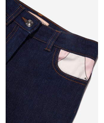 Pucci Girls Marmo Pocket Jeans in Blue les ctes