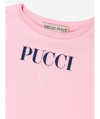 Pucci Girls Fish Logo T-Shirt in Pink online