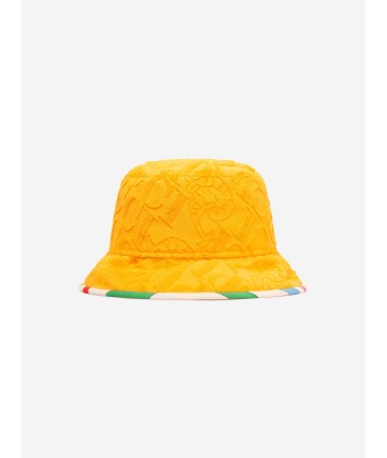 Pucci Girls Marmo Trim Bucket Hat in Yellow brillant des détails fins