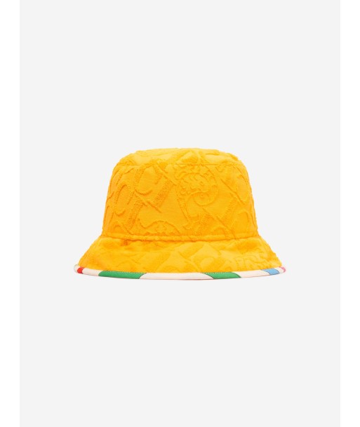 Pucci Girls Marmo Trim Bucket Hat in Yellow brillant des détails fins