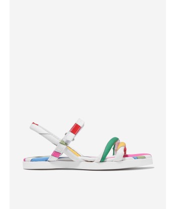 Pucci Girls Marmo Print Sandals in Multicolour français