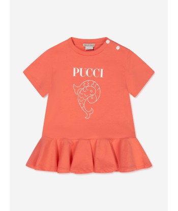 Pucci Baby Girls Logo Jersey Dress in Orange la chaussure