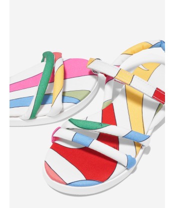 Pucci Girls Marmo Print Sandals in Multicolour français