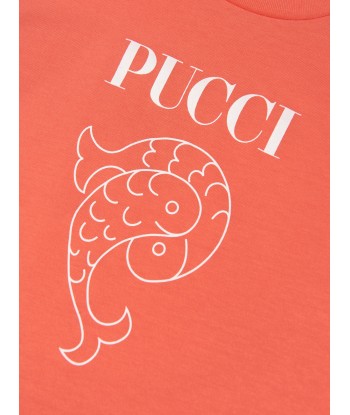 Pucci Baby Girls Logo Jersey Dress in Orange la chaussure