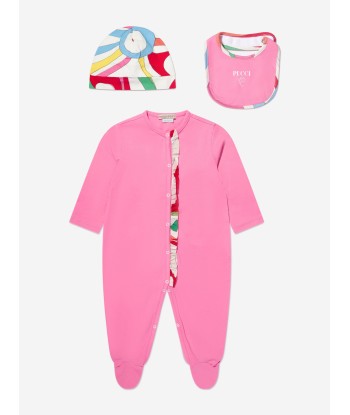 Pucci Baby Girls Babygrow Gift Set in Pink Fin de série