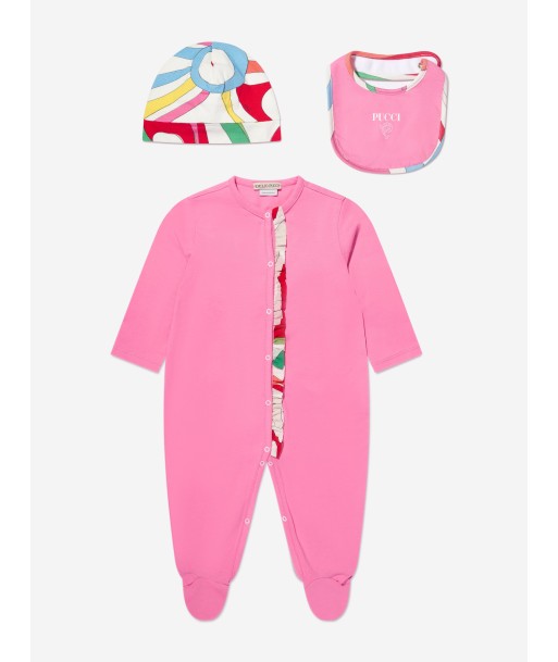 Pucci Baby Girls Babygrow Gift Set in Pink Fin de série