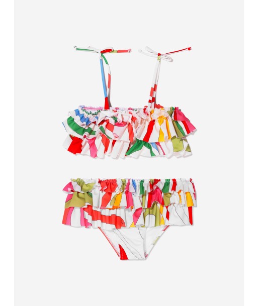 Pucci Girls Marmo Ruffle Bikini in Multicolour de pas cher