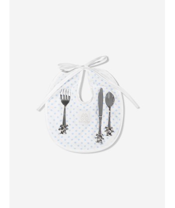 English Trousseau Baby Boys Silver Plated Cutlery Set With Bib les muscles