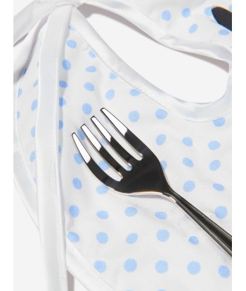 English Trousseau Baby Boys Silver Plated Cutlery Set With Bib les muscles