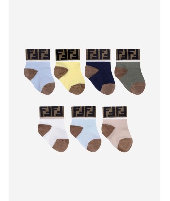 Fendi Baby Multipack FF Logo Socks in Multicolour Véritable concentré