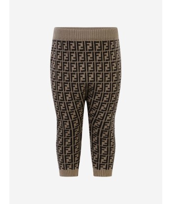 Fendi Fendi Baby Brown Cotton & Cashmere Logo Bottoms 50% de réduction en Octobre 2024