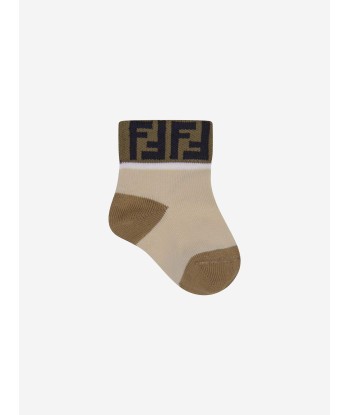 Fendi Baby Girls Cotton Logo Trim Socks Set (7 Pack) Vous souhaitez 