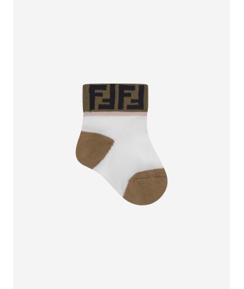 Fendi Baby Girls Cotton Logo Trim Socks Set (7 Pack) Vous souhaitez 