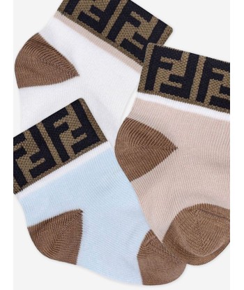 Fendi Baby Multipack FF Logo Socks in Multicolour Véritable concentré