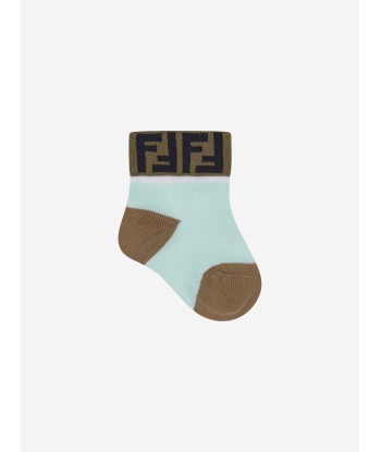 Fendi Baby Girls Cotton Logo Trim Socks Set (7 Pack) Vous souhaitez 