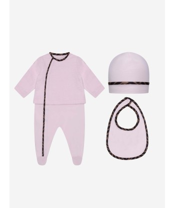 Fendi Baby Girls Cotton Babygrow Gift Set (3 Piece) in Pink Par le système avancé 