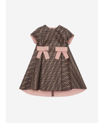 Fendi Girls Neoprene FF Logo Bow Dress Venez découvrir notre 