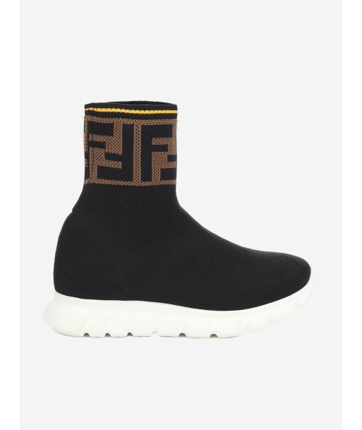 Fendi Kids FF Logo Sock Trainers solde