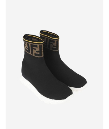 Fendi Kids FF Logo Sock Trainers solde