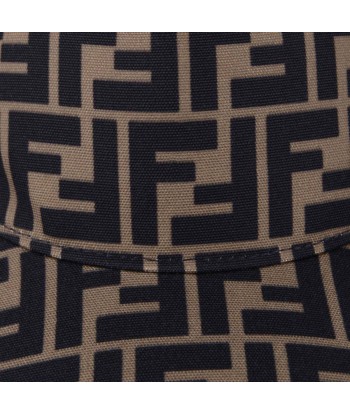 Fendi Kids Zucca Logo Cap in Brown Faites des économies