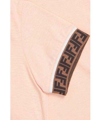 Fendi Unisex Cotton FF Logo Trim T-Shirt pas cher