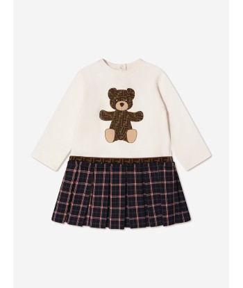 Fendi Baby Girls Teddy Bear Dress le des métaux précieux