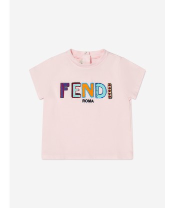 Fendi Baby Girls Logo T-Shirt le des métaux précieux