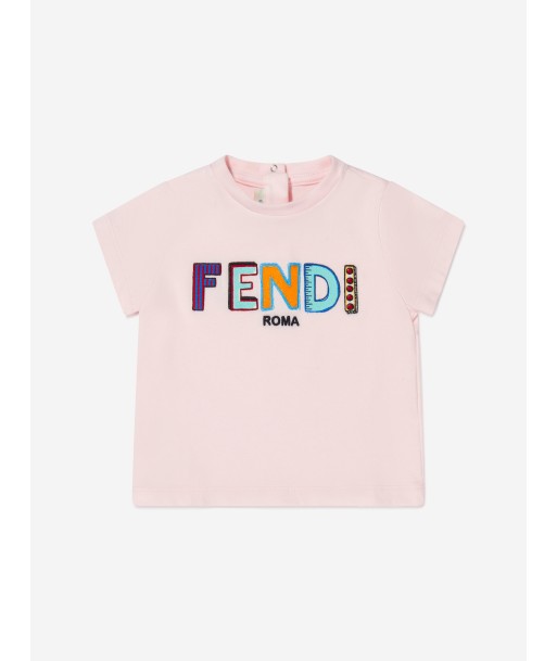 Fendi Baby Girls Logo T-Shirt le des métaux précieux