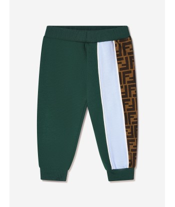 Fendi Baby FF Logo Trim Joggers Dans la société mordern