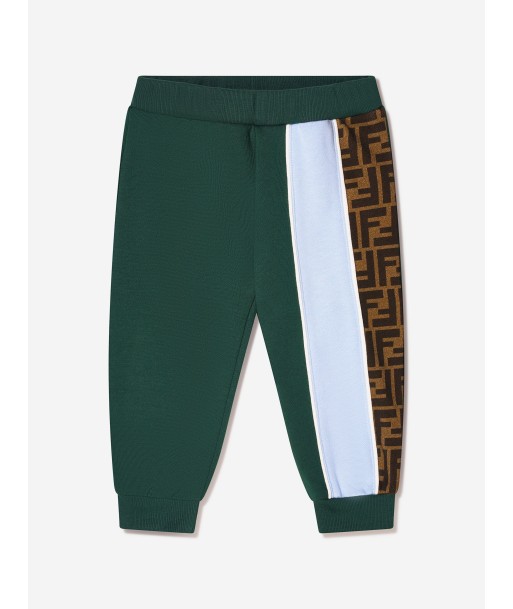 Fendi Baby FF Logo Trim Joggers Dans la société mordern