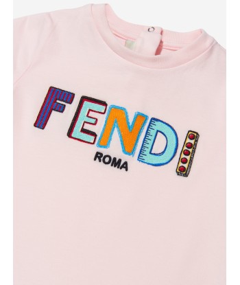 Fendi Baby Girls Logo T-Shirt le des métaux précieux